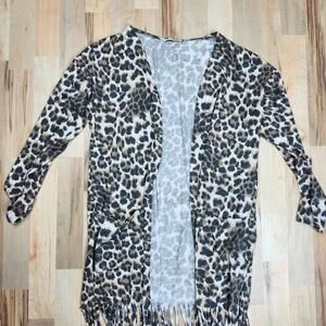 Jodifl Leopard Print Open Cardigan | Lightweight Layer | Size S/M